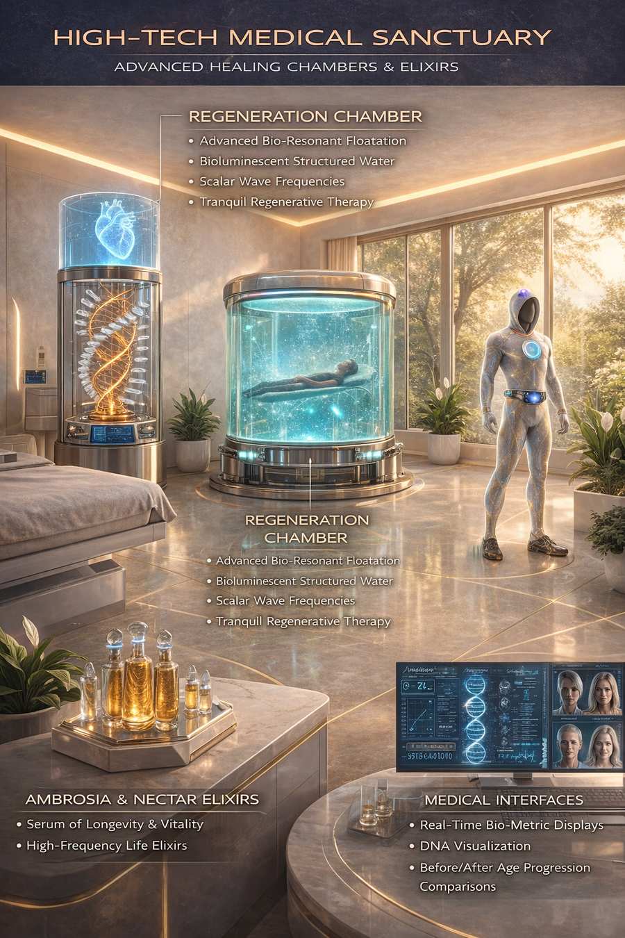 High-Tech Medical Sanctuary concept diagram