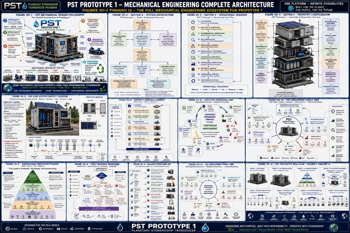 PST-101 Mechanical Systems Engineering — Complete Architecture, Figures 101-1 through 13