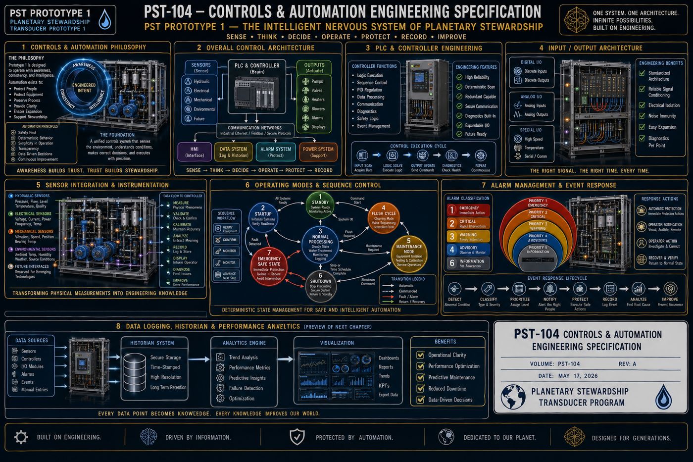 PST-104 Controls and Automation Engineering Specification figure collage